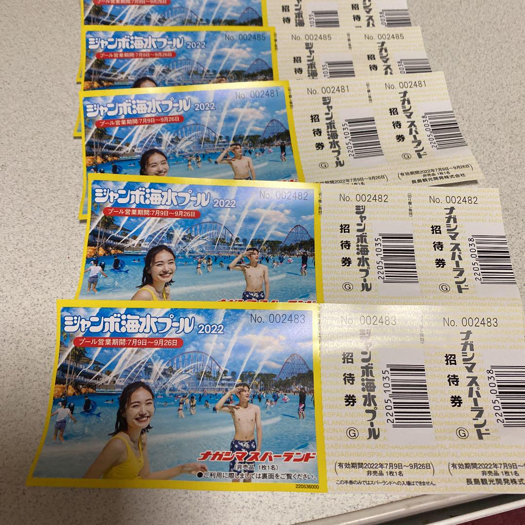 長島温泉長島ジャンボ海水プール入園券