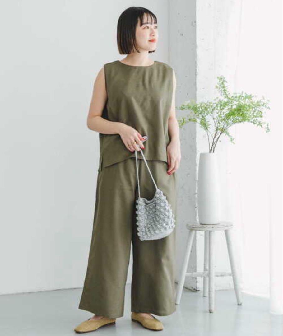 リネンライクセットアップ ITEMS URBAN RESEARCH ブラック