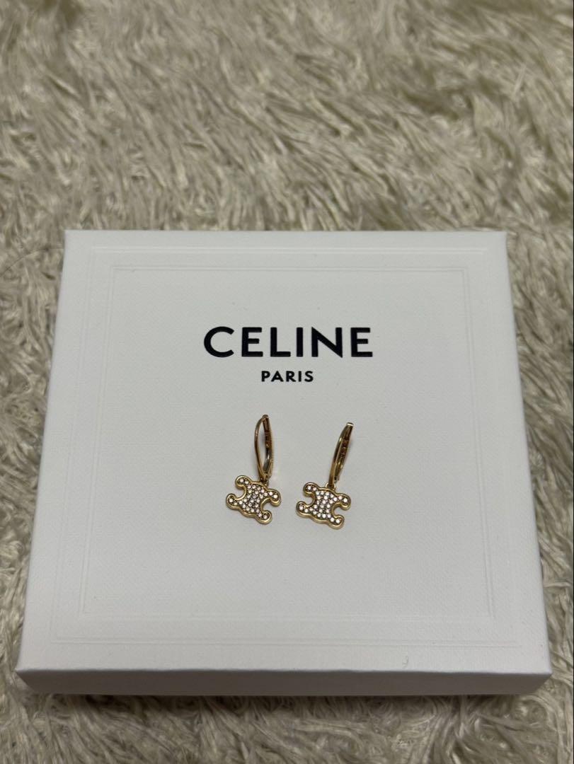 セリーヌ トリオンフ ラインストーン付き ピアス ゴールド◎ 楽天市場】未使用 CELINE セリーヌ トリオンフ ロック ピアス