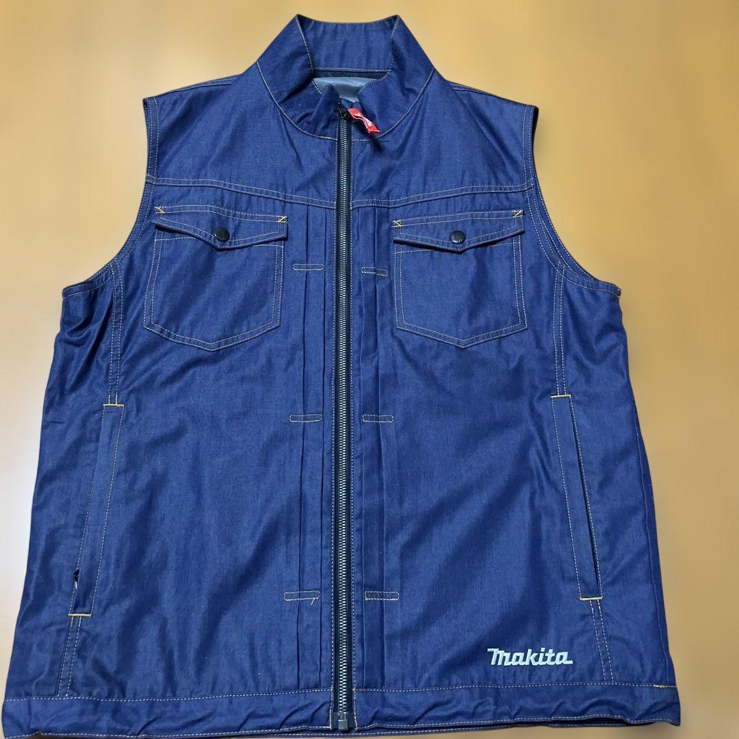 makita マキタ デニム ファンベスト 空調服 L マキタ 空調服Lサイズ ベストのみ デニム調 - メルカリ