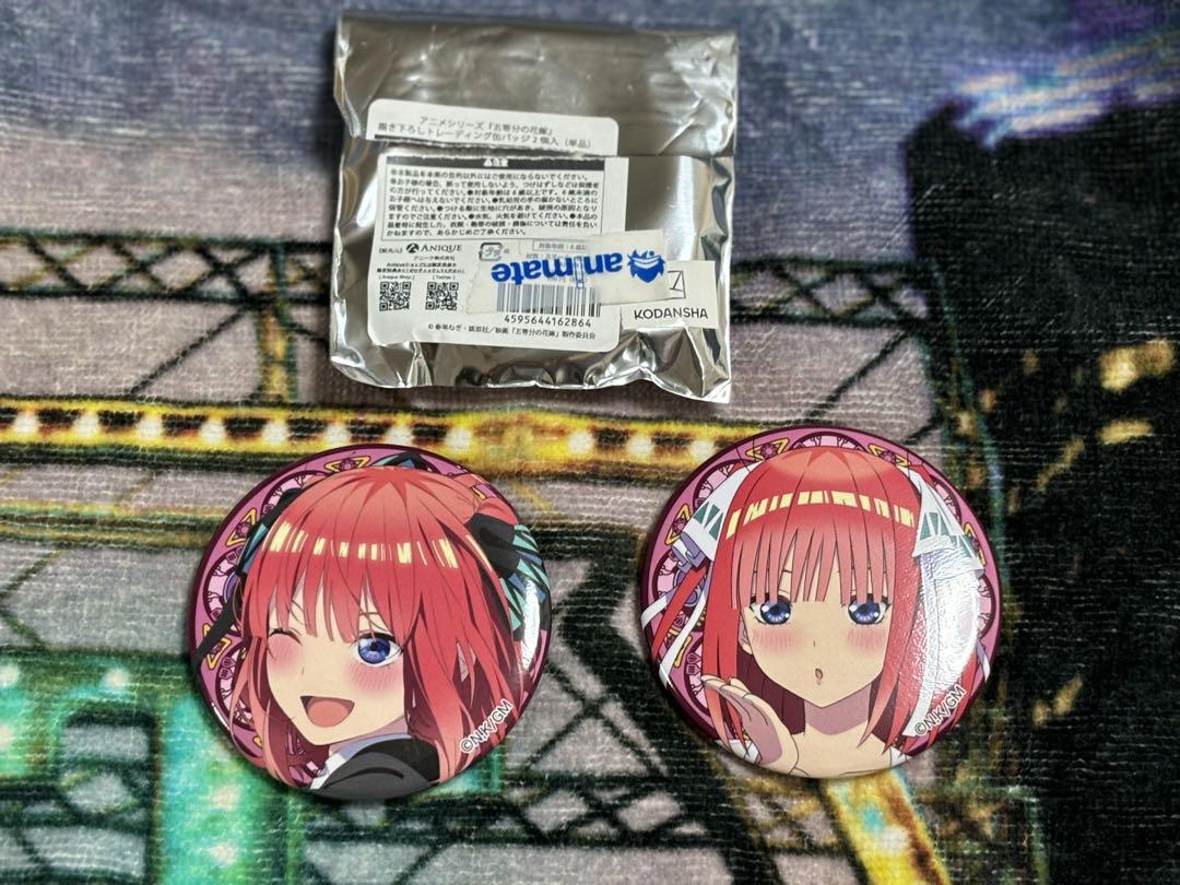 五等分の花嫁 中野二乃 オンライン展覧会 缶バッジ2個セット 画像1