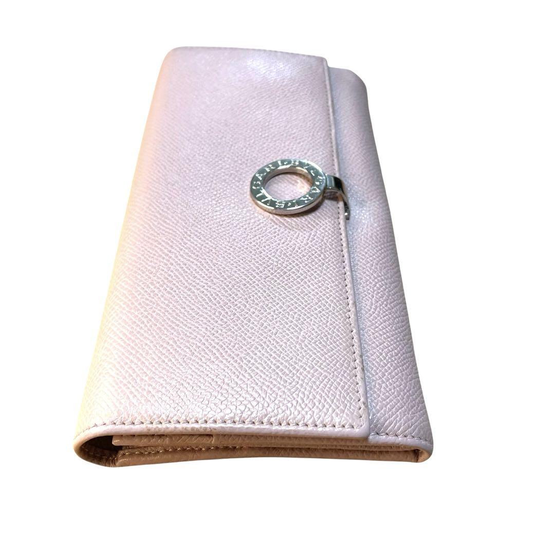 【美品】ブルガリ BVLGARI ロゴクリップ 長財布 ピンク　レディース