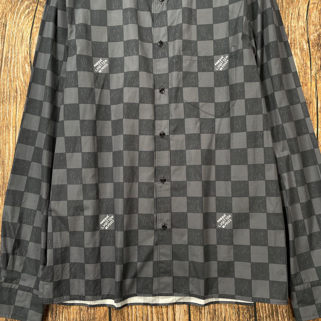 美品 LOUIS VUITTON ルイヴィトン ダミエ 長袖シャツ XL LL