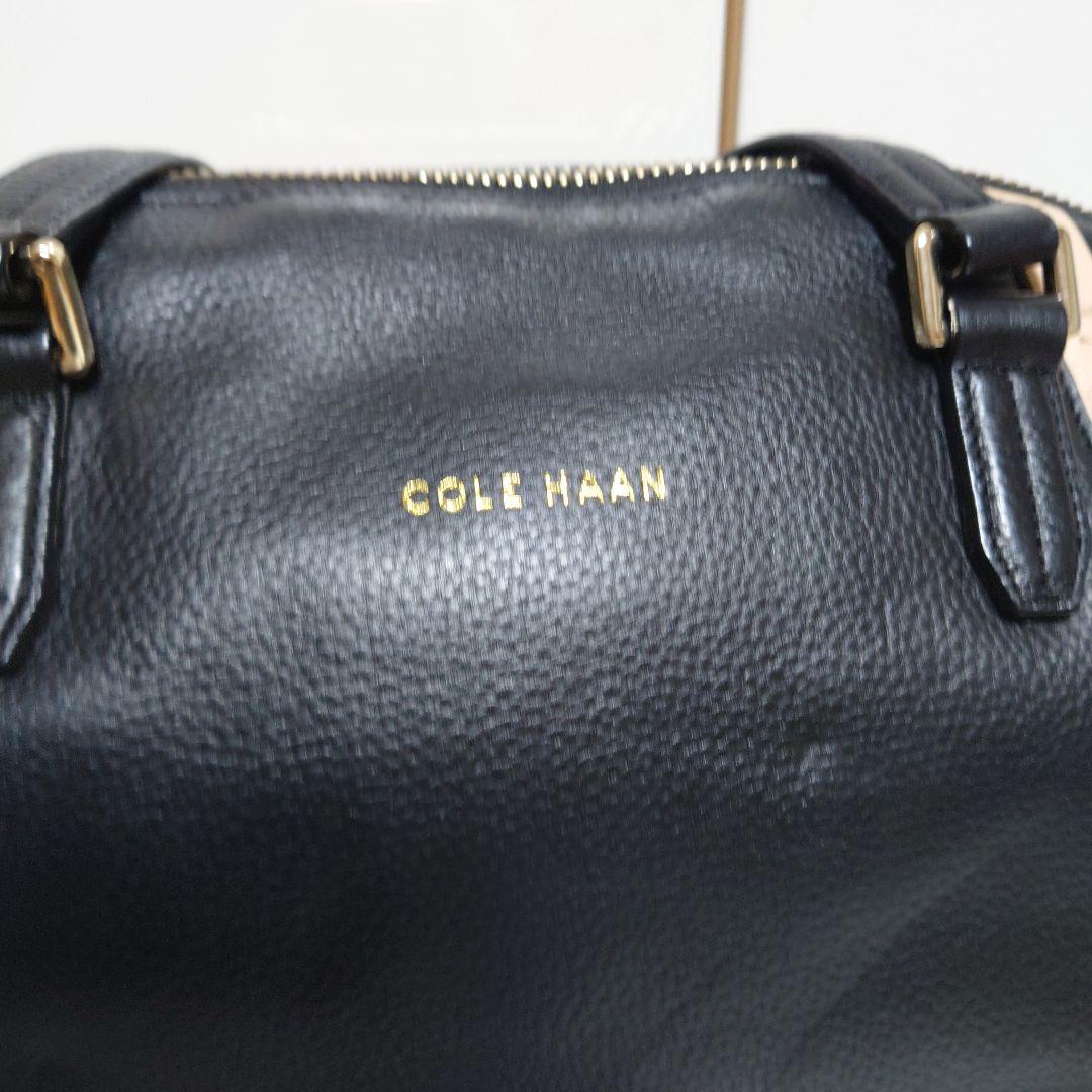 未使用】COLE HAAN 黒 レザー ショルダーバッグ