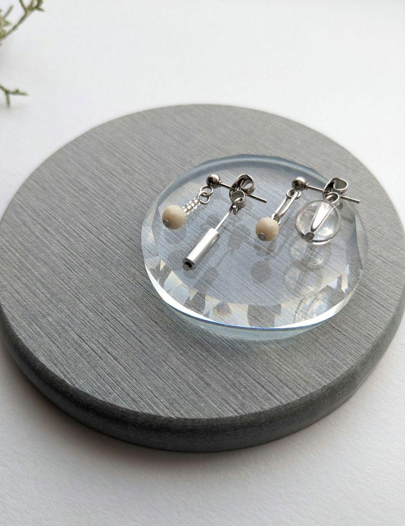 【海外輸入】 大人気販売中ハンドメイド・手芸 - no.3943 フォシルコーラル ピアス
