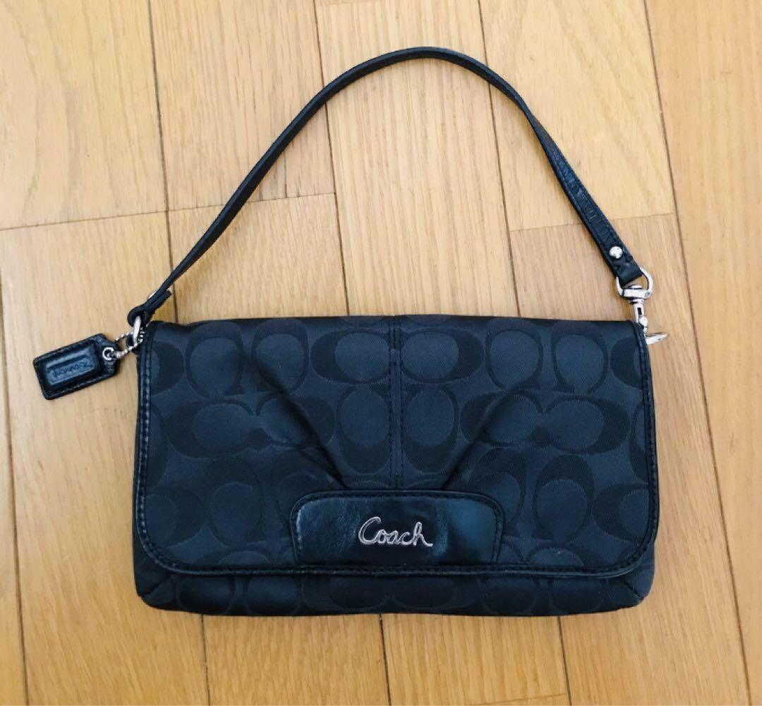 【希少】美品！coachコーチアクセサリーポーチ　シグネチャー