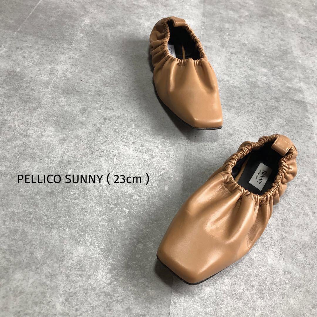 ペリーコサニー アンクルギャザー フラットパンプス バレエシューズ 23cm