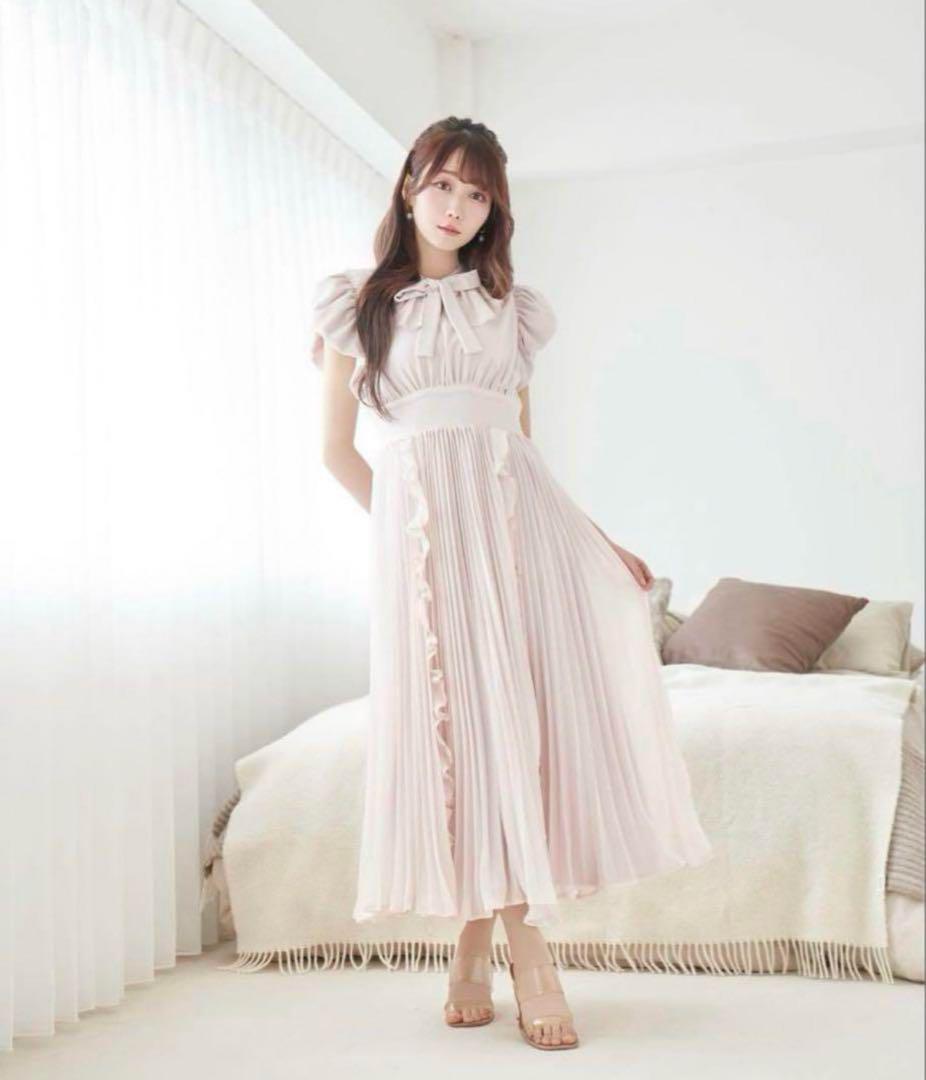 rosemuse ロゼミュchiffon pleated dress ワンピース