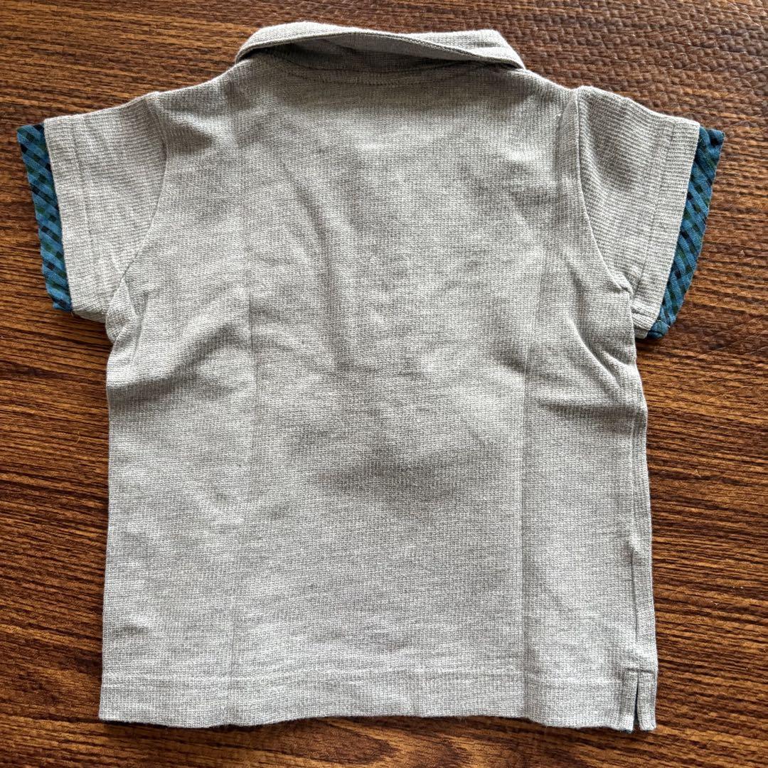 familiar ポロシャツ 80 グレー ファミリア Tシャツ チェック 男 - メルカリ