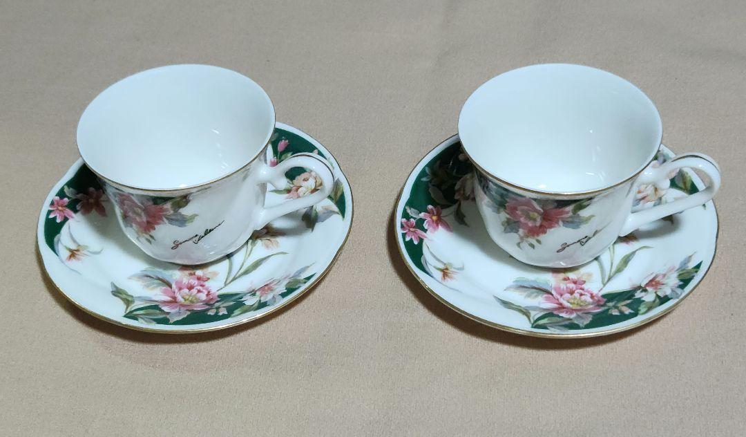 美品シモーヌバルディーニカップ&ソーサー2客セットイタリア製