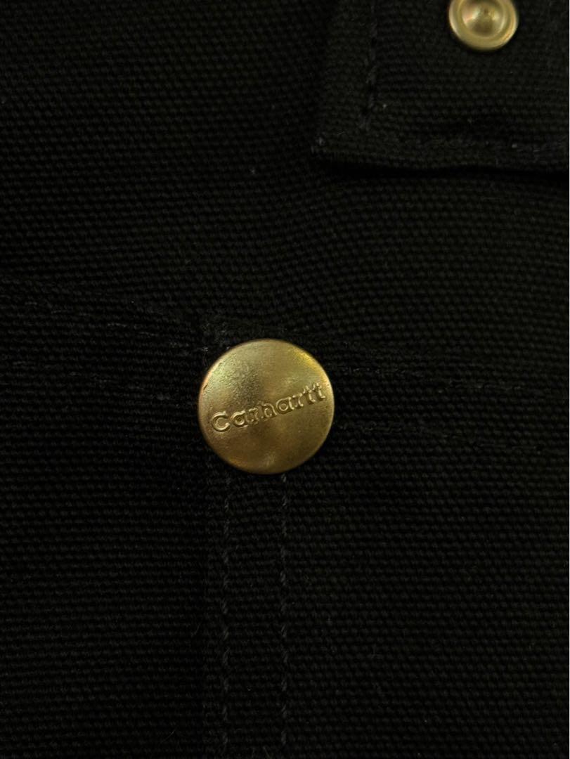 アメリカ製 Carhartt キルティングライナーダブルニー オーバーオール 黒