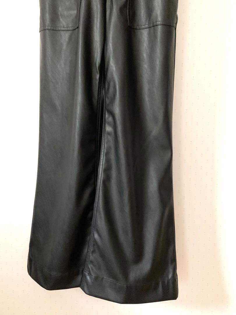 Wrangler(ラングラー) フェイクレザー オーバーオール WI1393 黒