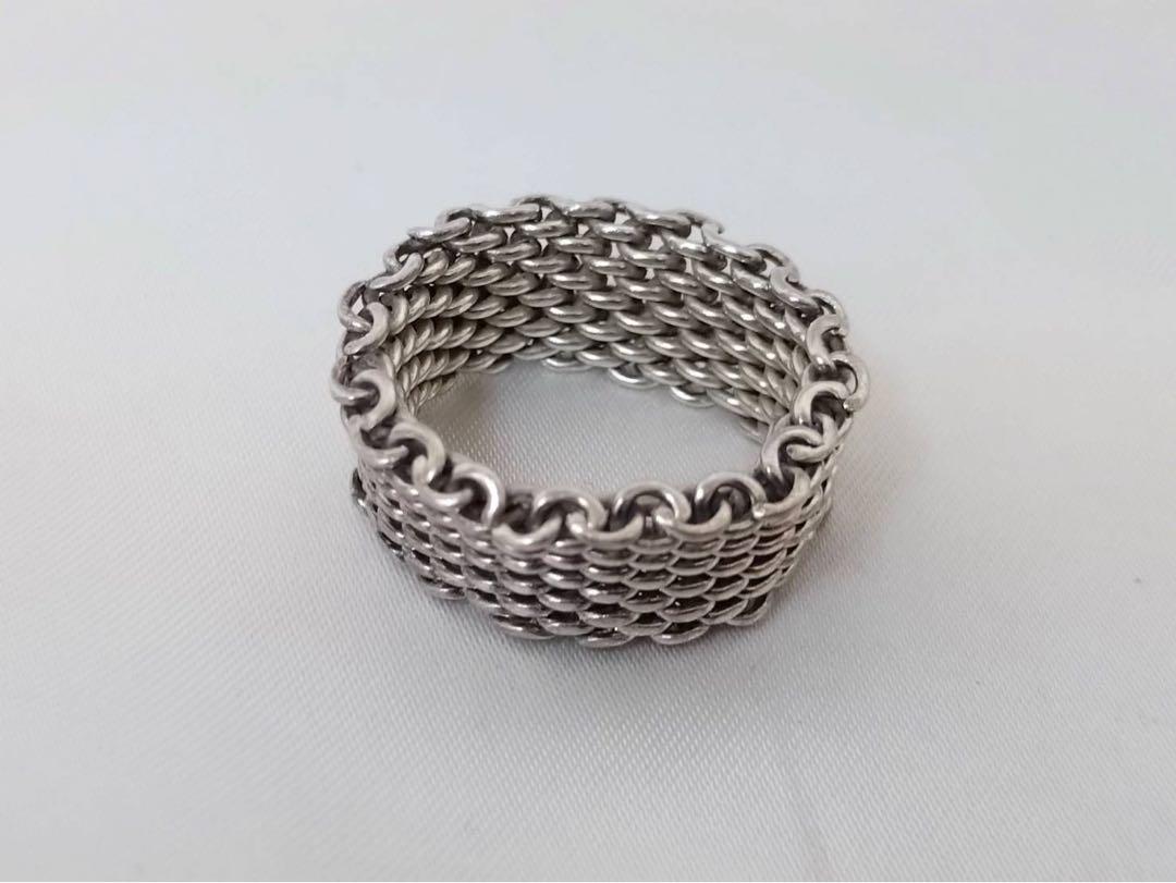 TIFFANY ティファニー サマセット メッシュ リング シルバー