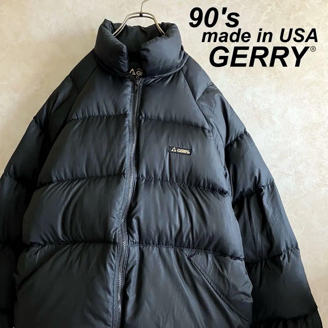 90's USA製 古着 GERRY puffer down jkt 黒 L