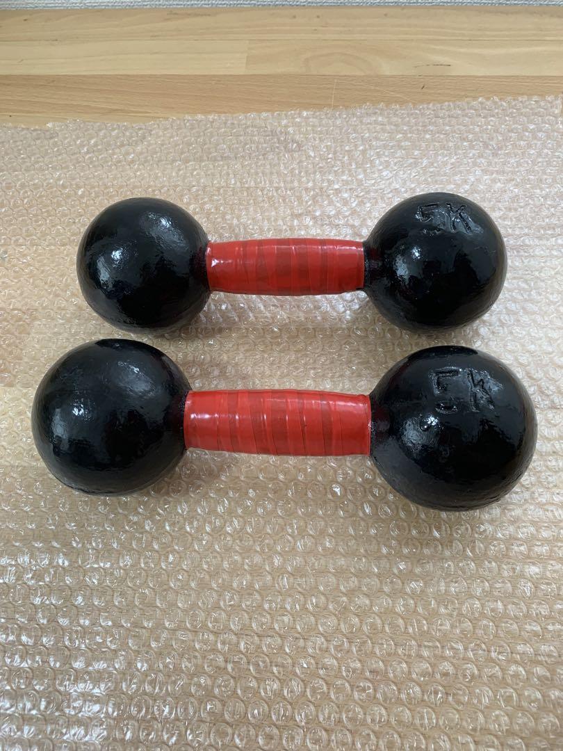 早い者勝ち　ダンベル 5kg×2 鉄アレイ 筋トレ