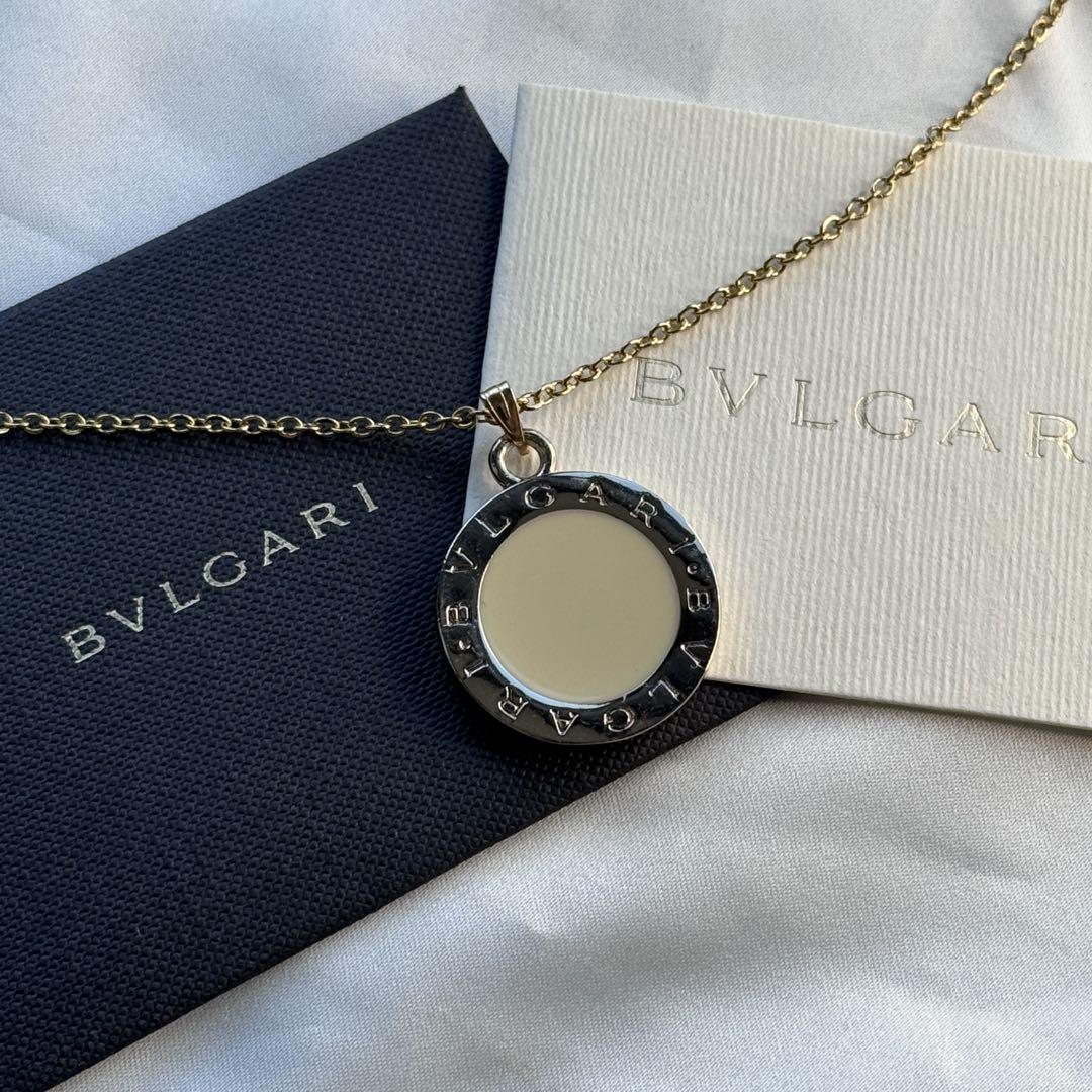【特別セール品】 未使用】BVLGARI ブルガリ サークル ネックレス ゴールド 両面 アクセサリー