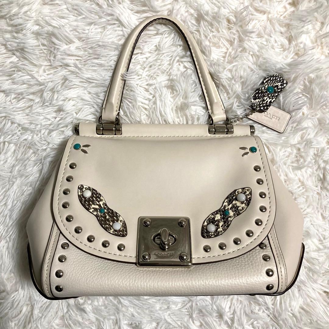 未使用級　コーチ　ショルダーバッグ　ドリフター ウェスタン リベット　2way