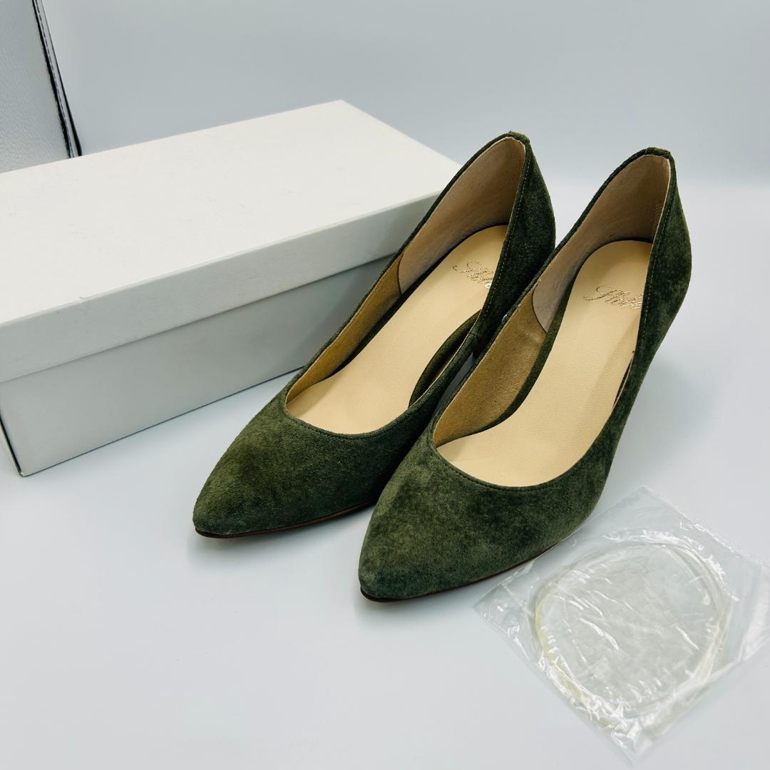 【新品】SLOBE IENA オリーブグリーン スエード ハイヒール パンプス