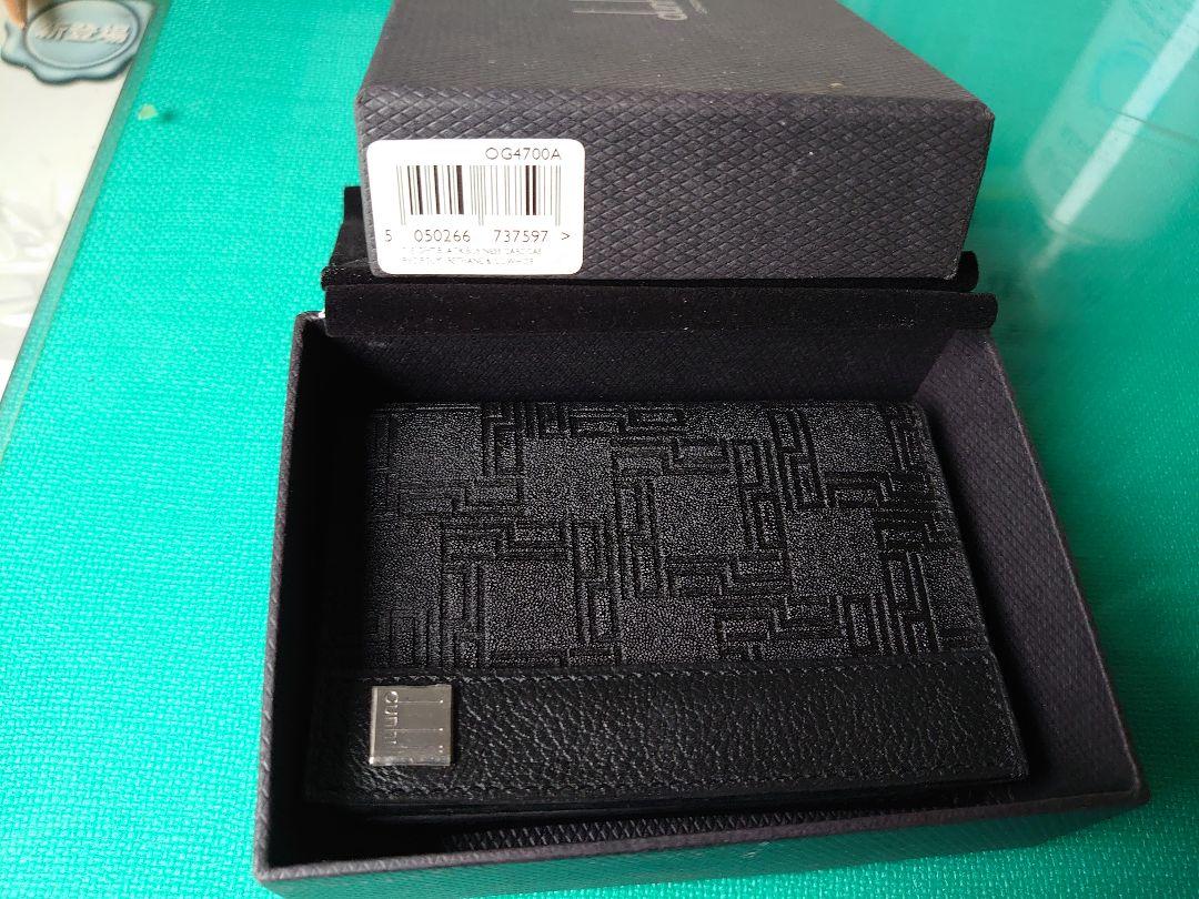 【未使用品】dunhill 黒 レザー 名刺入れダンヒル OG4700