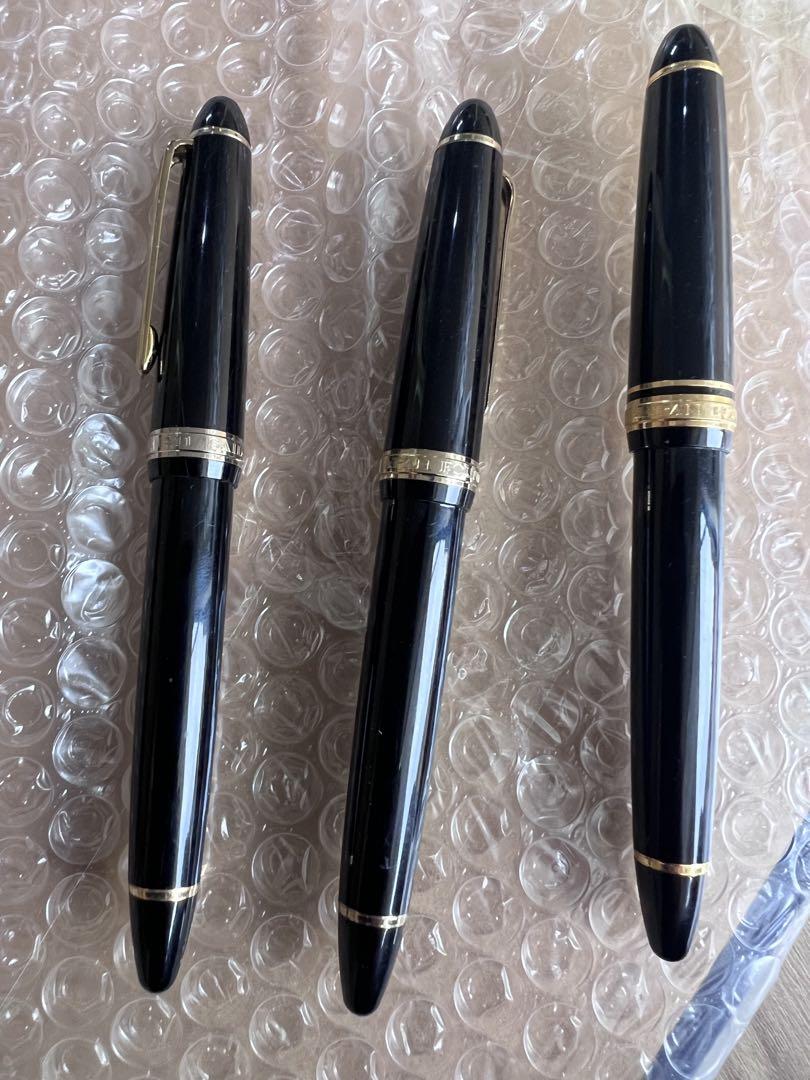 黒の万年筆セット 14k 585 3本