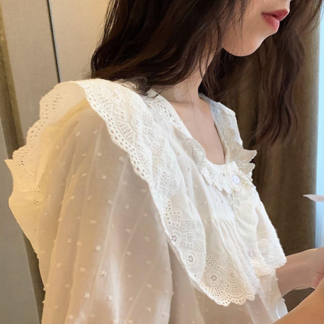 47%OFFジャガードレース♡ ロングネグリジェ