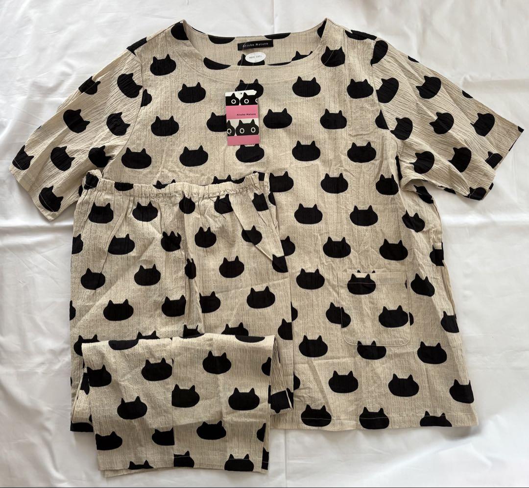 新品ワコールWacoalマタノアツコパジャマサイズ 4L♪黒猫
