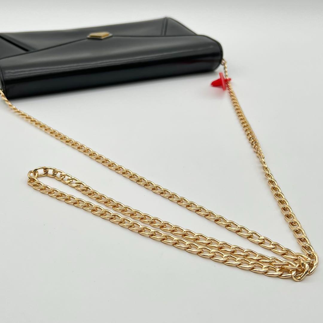 【美品】BALLY クラッチバッグ ショルダーバッグ フラップ フォーマル 黒
