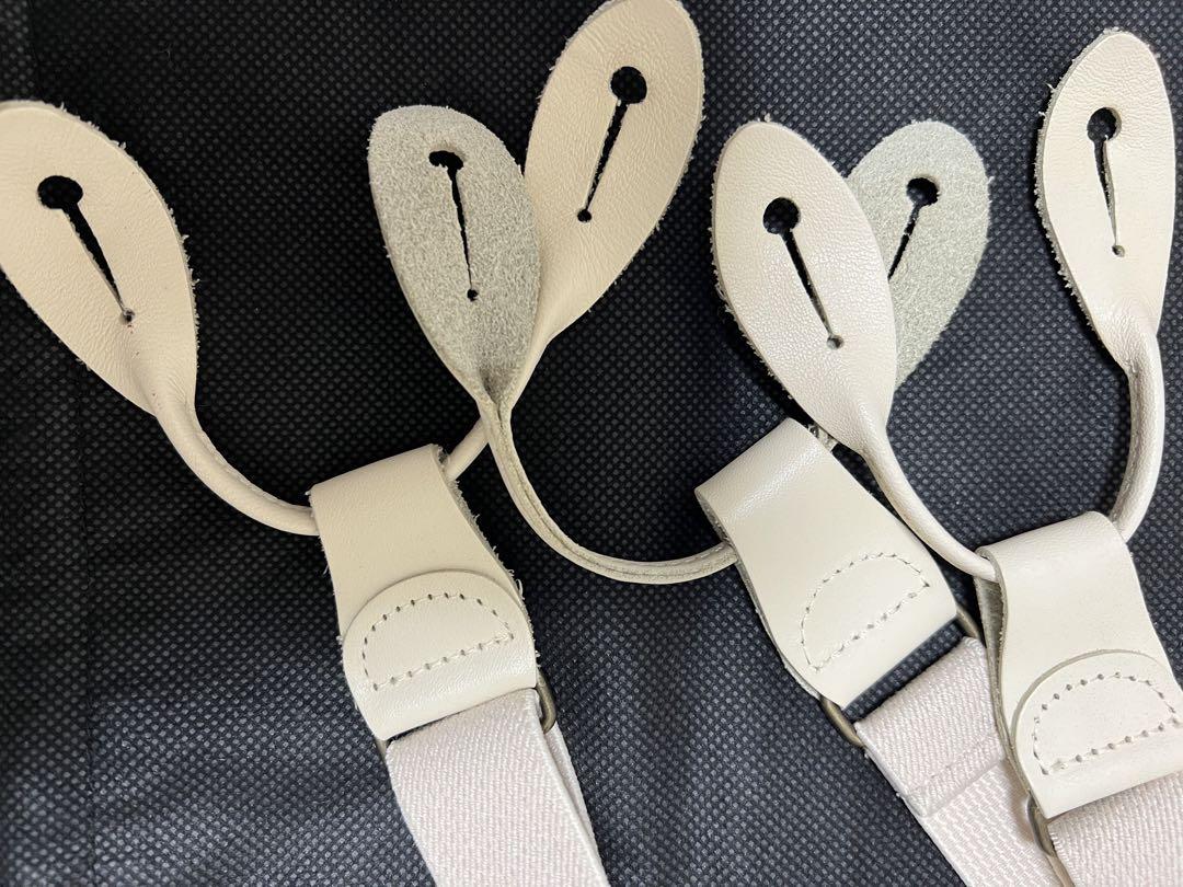＜6(ROKU)＞SUSPENDERS WHITE/サスペンダー　オフホワイト