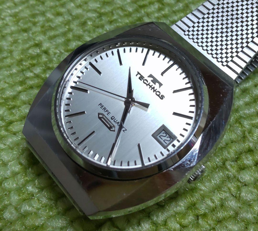 【稼動品レア】TECHNOS PERPE QUARTZ　メンズ腕時計　クォーツ