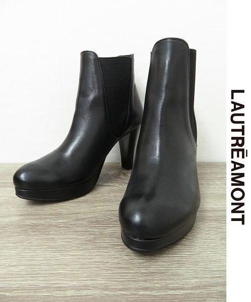 T066 美品 21AW LAUTREAMONT ブーティ サイドゴア 36 黒