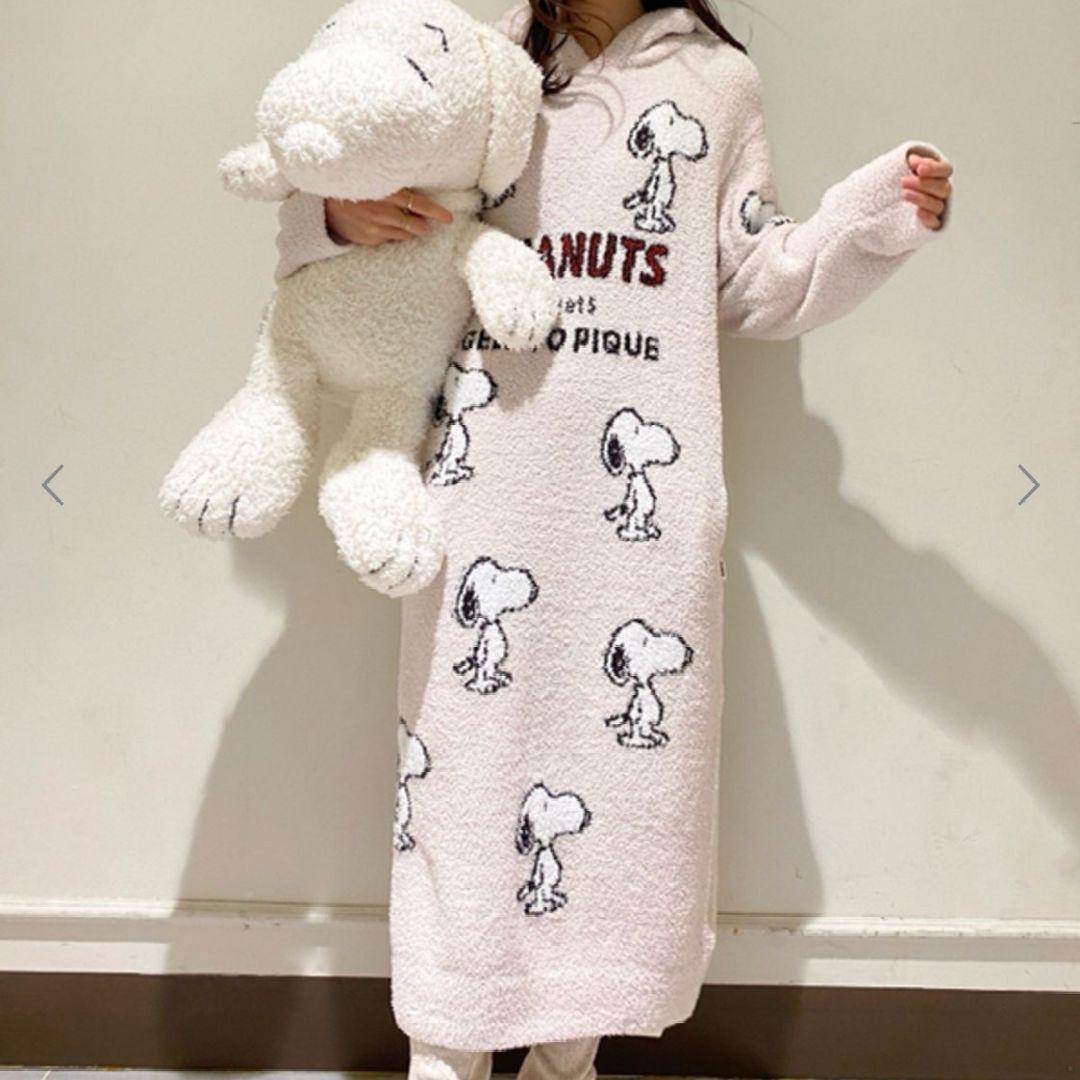 新品・タグ付き☆スヌーピー　ジェラートピケ　ジャガードワンピース
