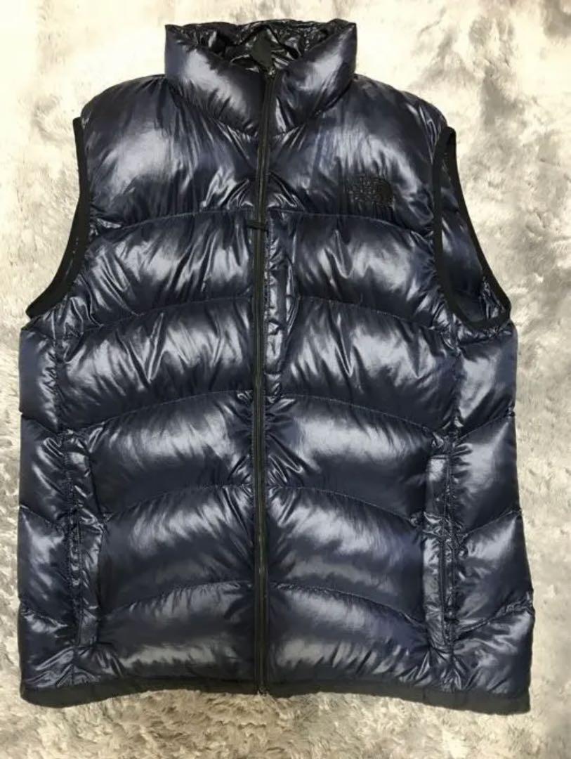 【美品】ノースフェイス　ダウンベスト　ネイビー
