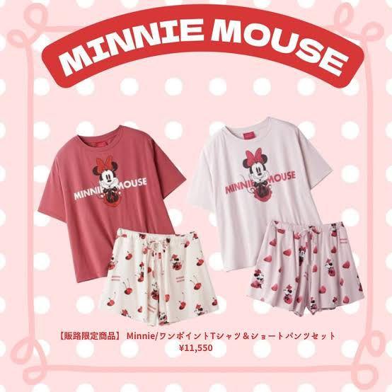 新品 ジェラートピケ ミニー Tシャツ＆ショートパンツ 上下セット 半袖 赤 新品 ジェラートピケ ミニー Tシャツ＆ショートパンツ 上下