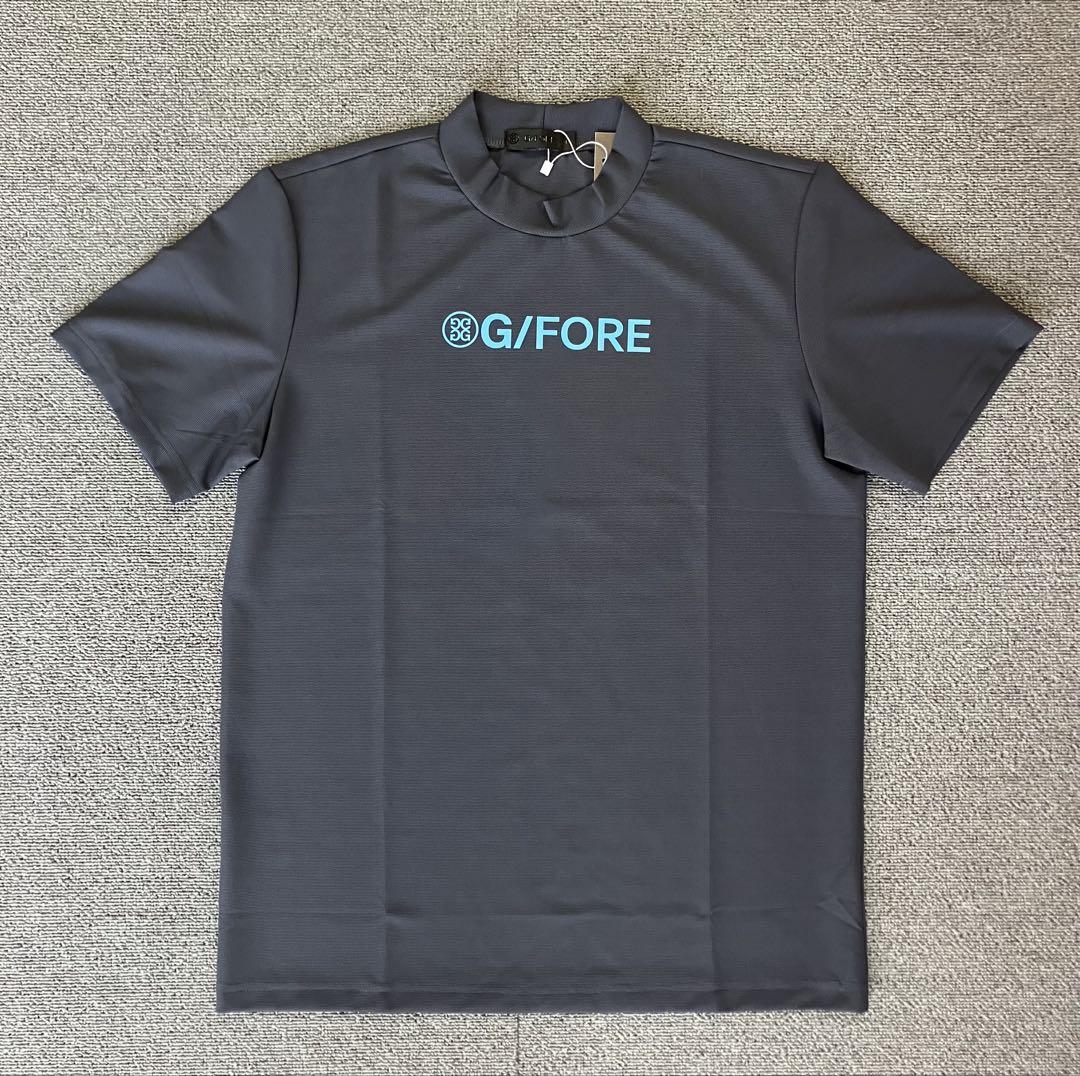 新しいスタイル MOCK Mサイズ ジーフォア G/FORE NECK ブルーグレー T-シャツ メンズウェア