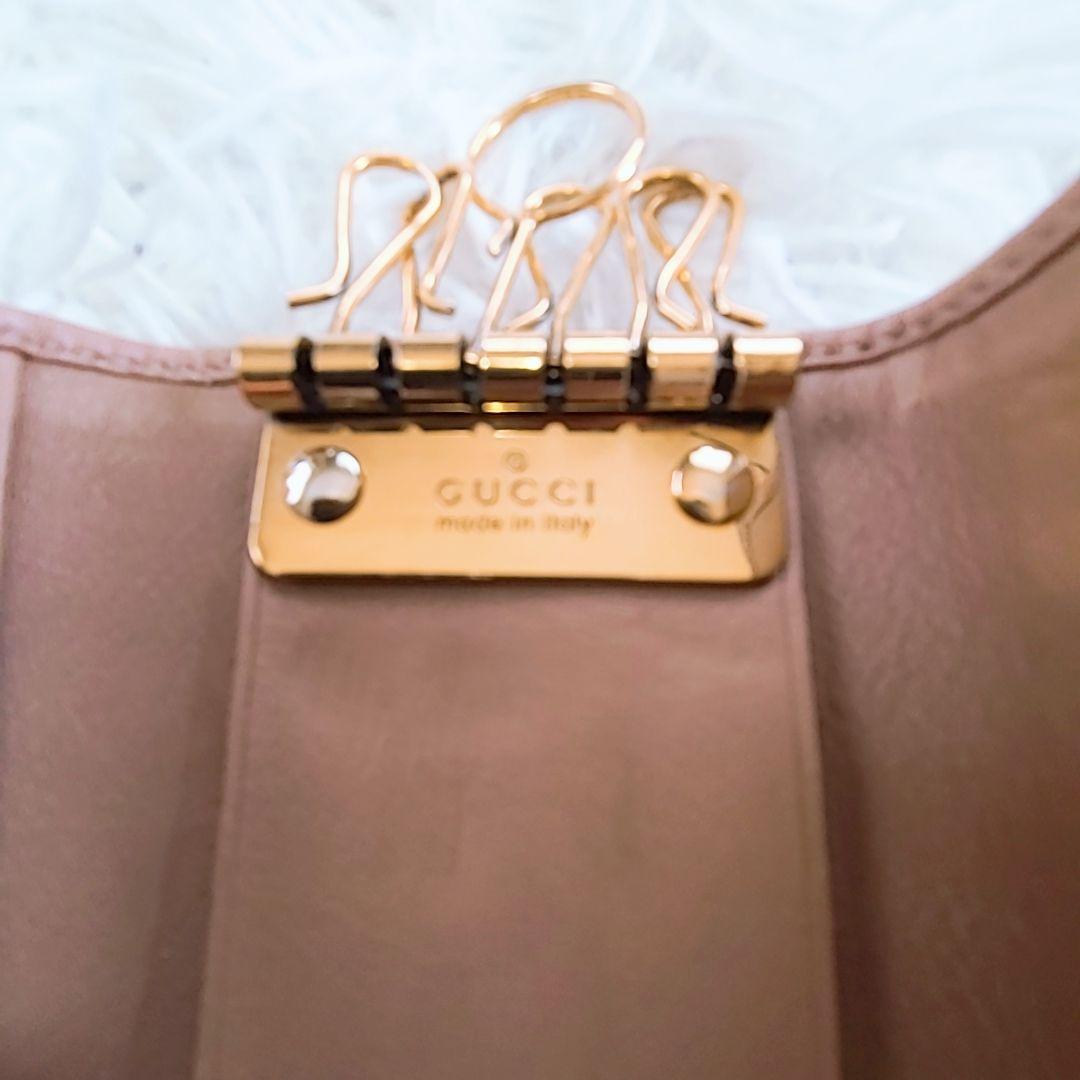 GUCCI グッチ キーケース インターロッキングG ピンクベージュ
