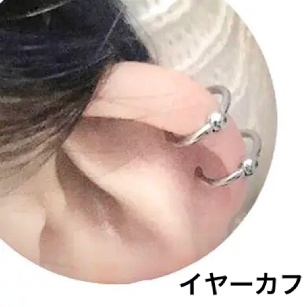 イヤーカフイヤリングシンプル銀色韓国ハンドメイドレディース