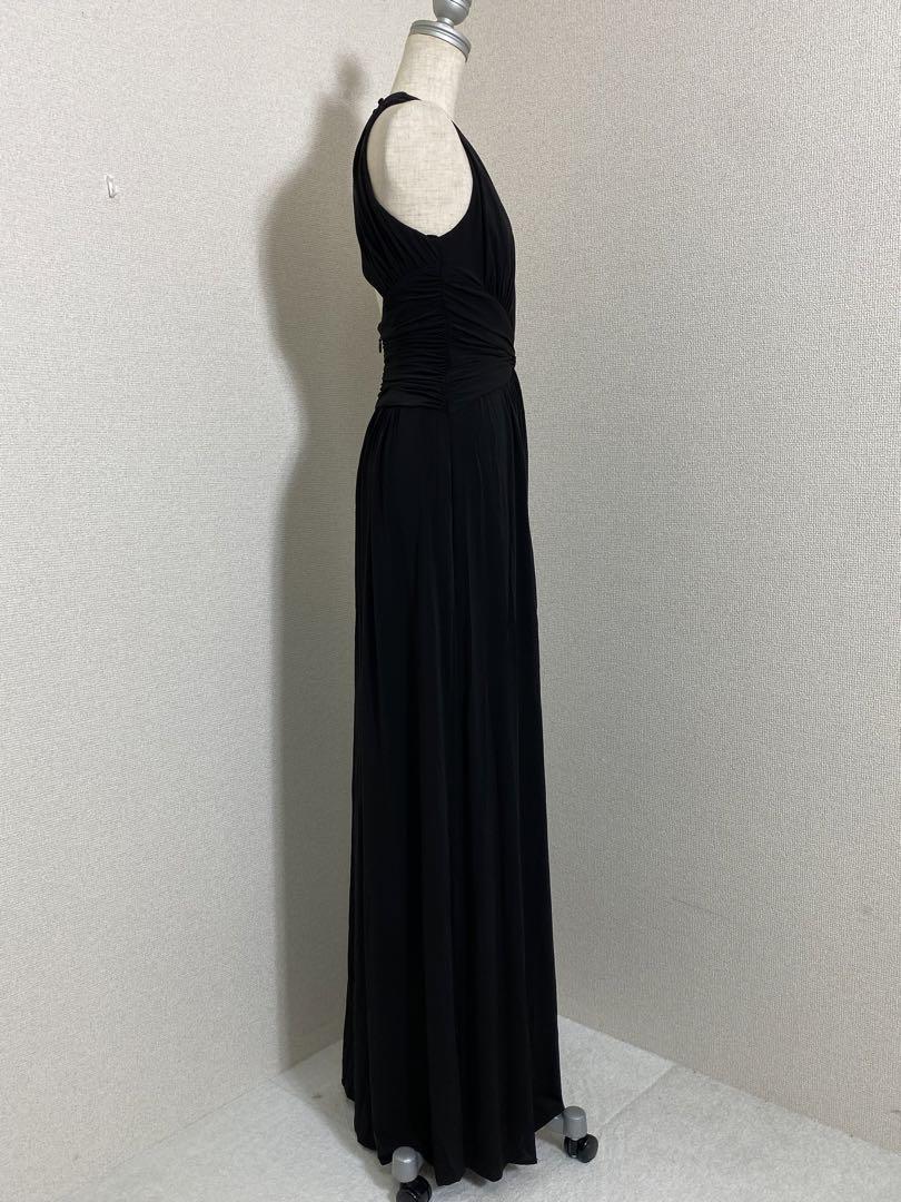 7829. 【極美品】BCBG  ホルターネック フロントスリット ロングドレス