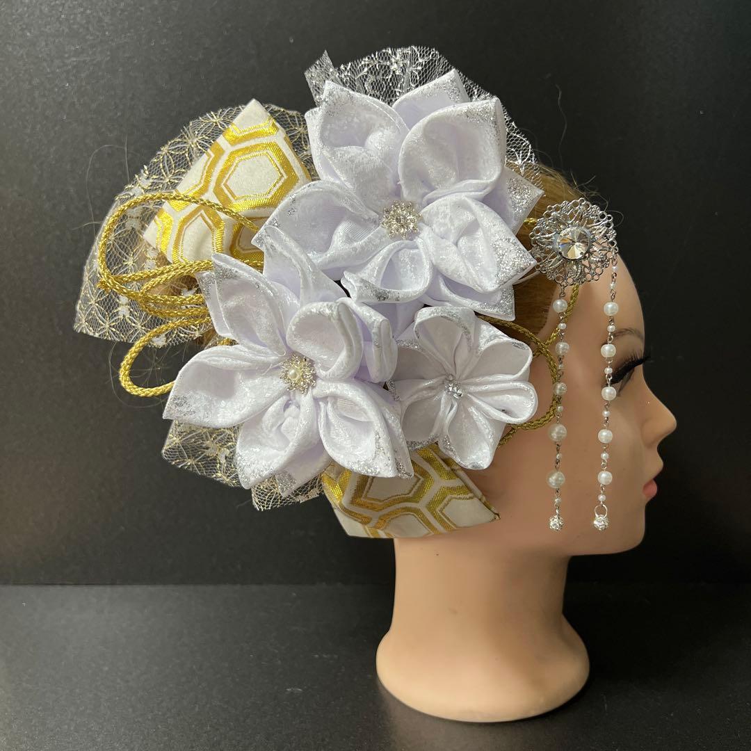 髪飾り・簪・成人式・結婚式・つまみ細工・豪華・ド派手・振袖・花魁・キラキラ