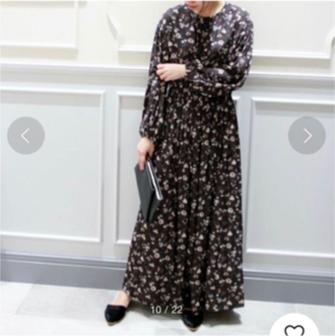 花柄 ロングワンピース
