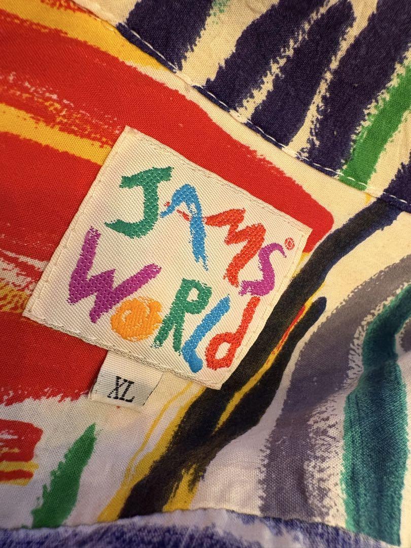 XL相当★USA製★90s★JAMS WORLD★総柄 アロハシャツ★レーヨン USA製 90s ジャムズワールド JAMS WORLD レーヨンシャツ 総柄