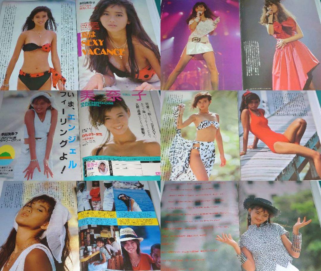 本田美奈子　1985年〜1988年 大量　切り抜き　ファイル　2冊　120P 本田美奈子 1985年〜1987年 大量 切り抜き ファイル 2冊 120P