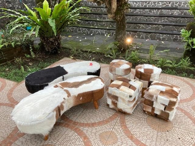 緊急値下げ!!】二人掛け☆バリ☆アジアン雑貨・家具 / ヤギ革