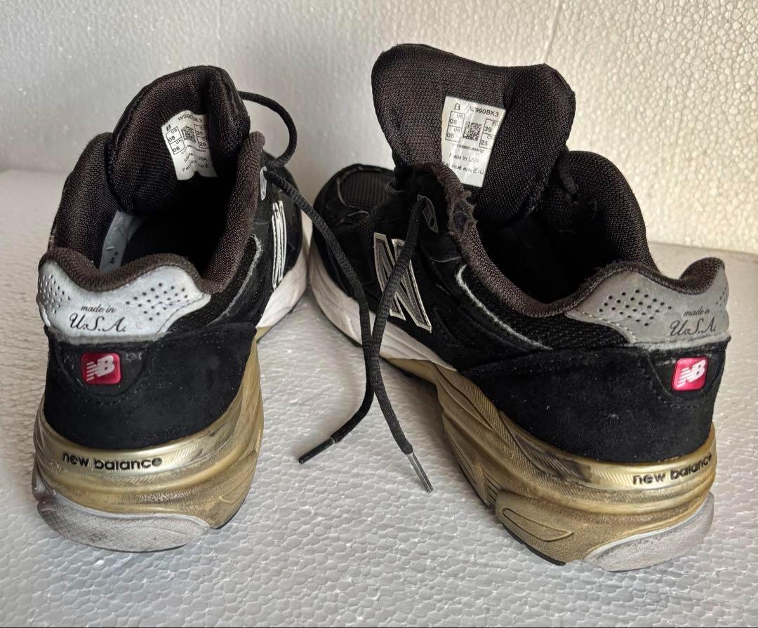 New Balance 990 Made in USA ブラック 多少汚れあり