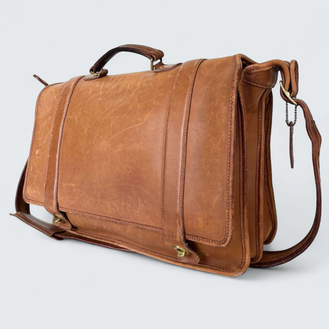 激レア　3桁番号　初期OLD coach ブリーフケース　メッセンジャーバッグ