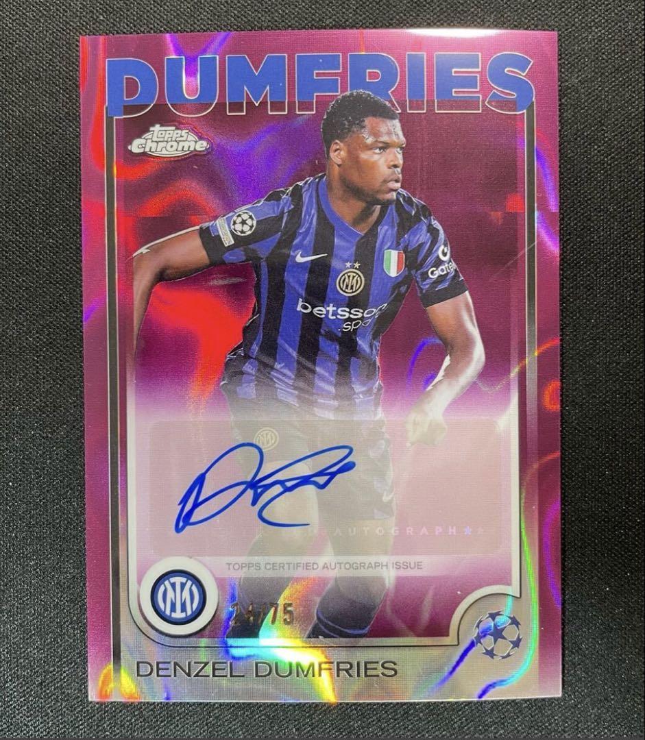 75枚限定 2024-25 Topps デンゼル・ダンフリース 直筆サイン