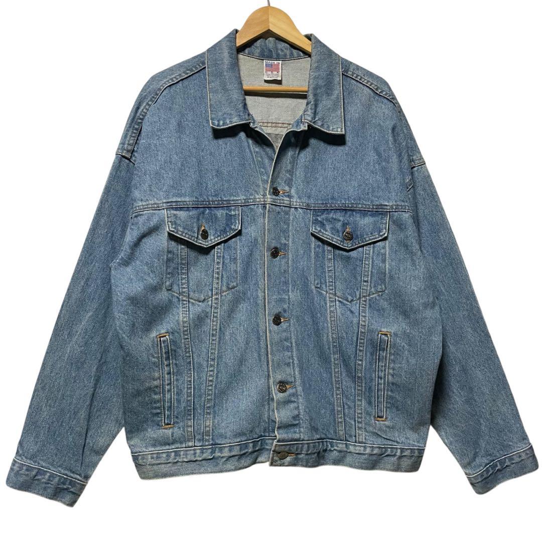 90s USA製 エンボス加工 ALASKA クマ Gジャン デニムジャケット 90s USA製 エンボス加工 ALASKA クマ Gジャン デニムジャケット