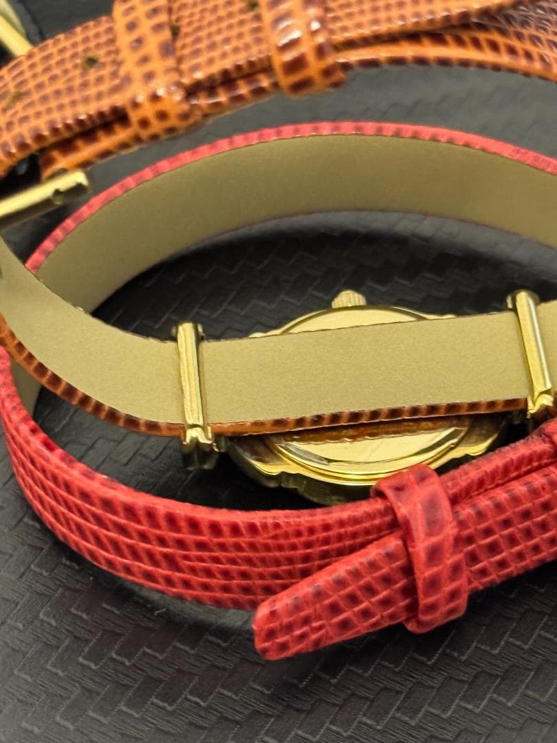 MIKIMOTO オレンジバンドのアナログクォーツ