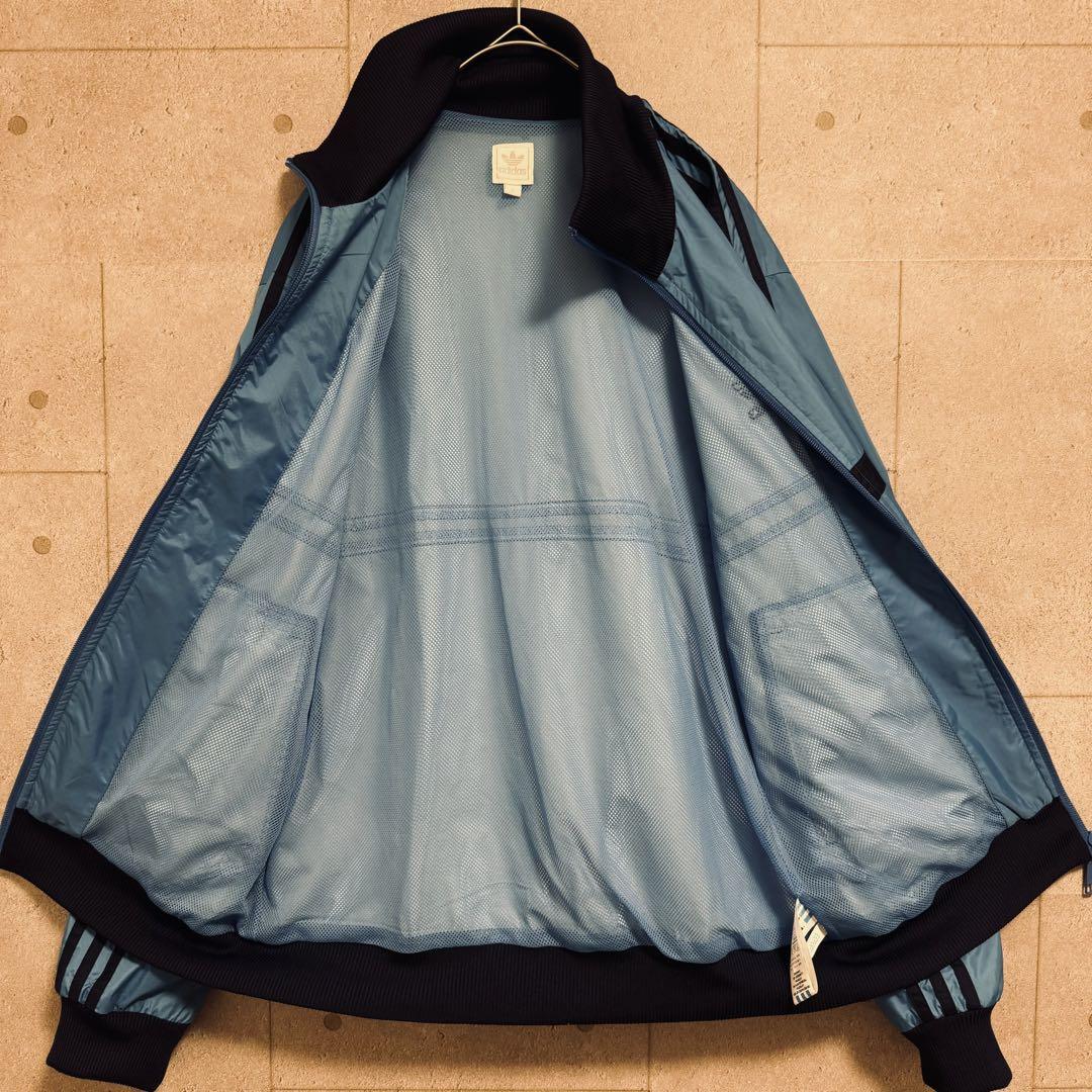 美品 アディダス ESPANA82 ブルー ナイロン トラックジャケット L