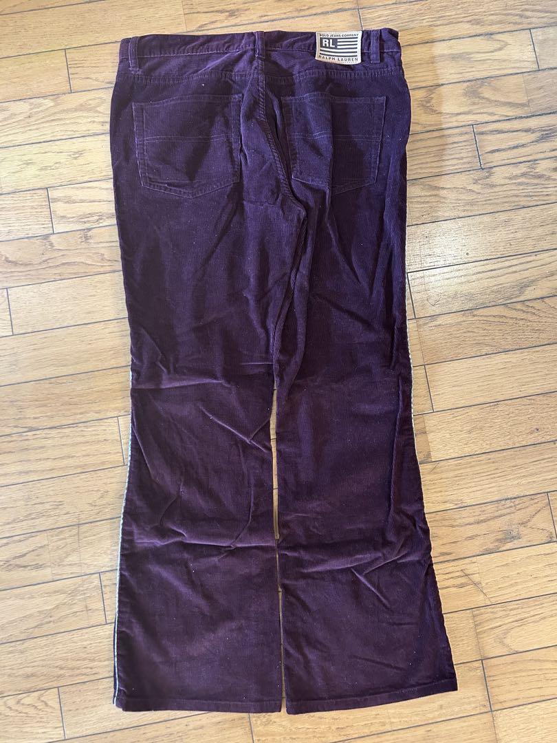 90s Ralph Lauren 赤紫 コーデュロイ フレアパンツ