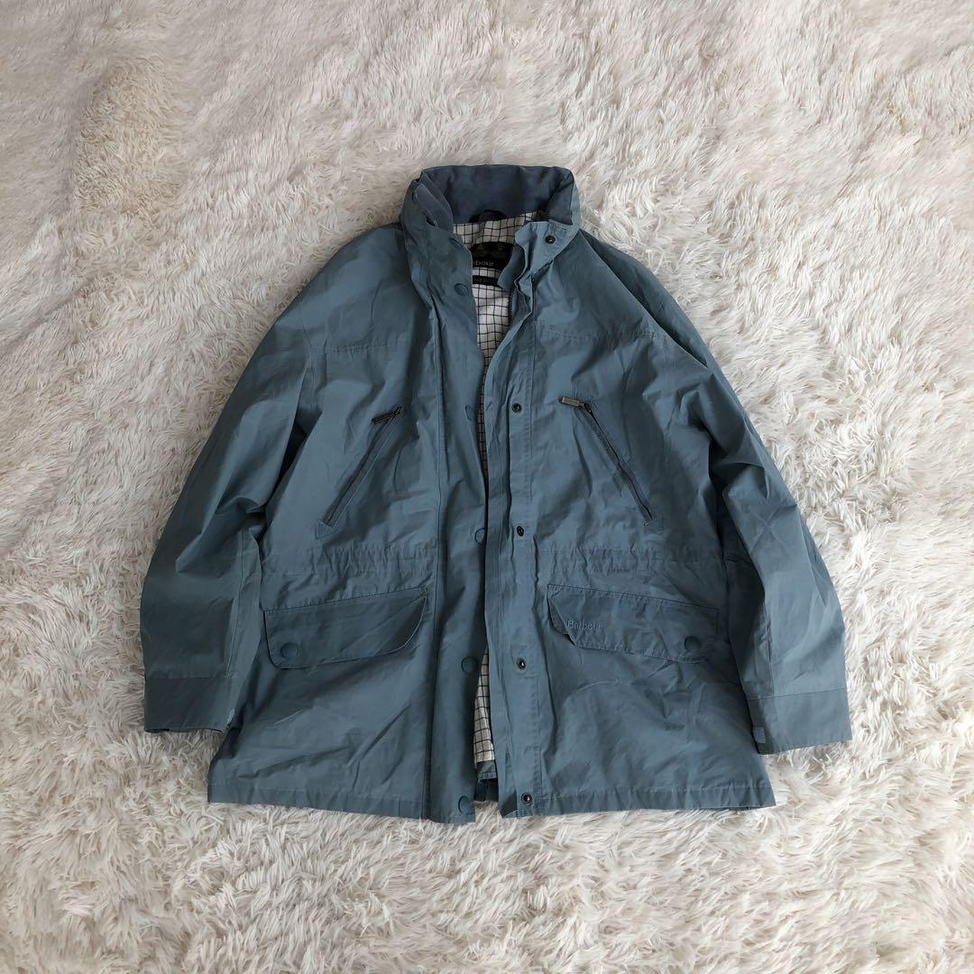 Barbourバブアーコールドストリームジャケット水色マウンテンパーカー防水仕様